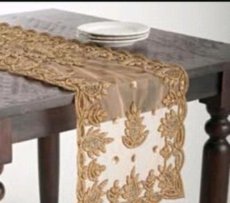 Golden Transparent Style Table Runner