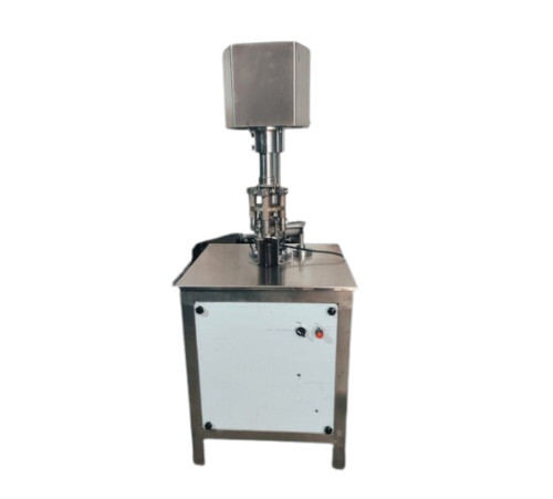 Semi Automatic Capping Machine - Stainless Steel, 1300mm Length, 500mm Width, 2000mm Height | Features Bottle Presence Sensor, Pressure Type Capping Head