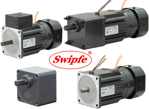 EM Brake Geared Motor - 180 Watt, Stainless Steel, 245x90x90 mm, Black | Helical Gear, Electric Start, 0.1-500 RPM Output Speed, 20 N-m Torque, 1 Year Warranty