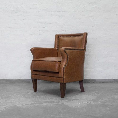 Arick Classic Leather Armchair No Assembly Required