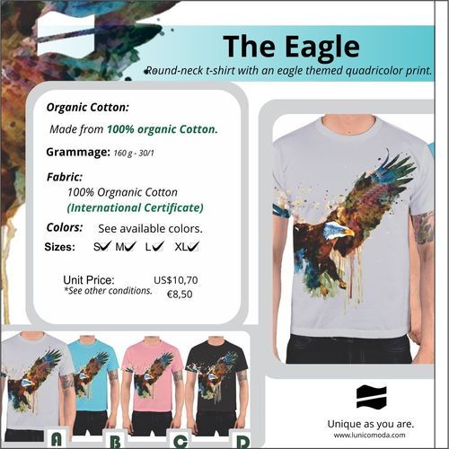 T-shirt With Frontal Silk Print Eco Friendly