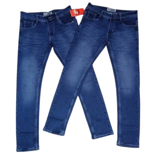 Mens Lycra Washed Jeans - Fabric Weight: 600 Grams (G)