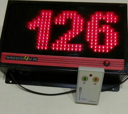 Wireless Token Number Display Large 3 With Remote And With Inbuilt Battery