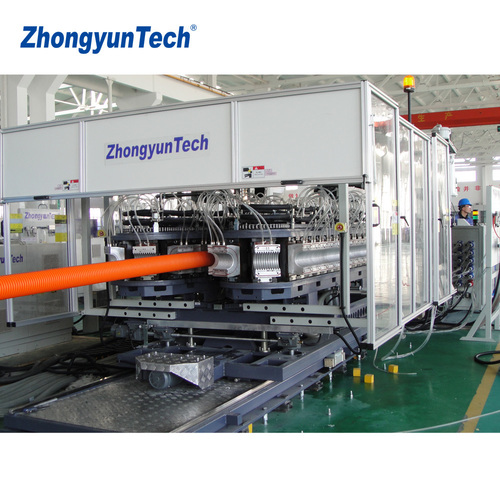 White Plc Control Single Screw Zc H Pvc Plastics Corrugated Pipes Machine At Best Price In