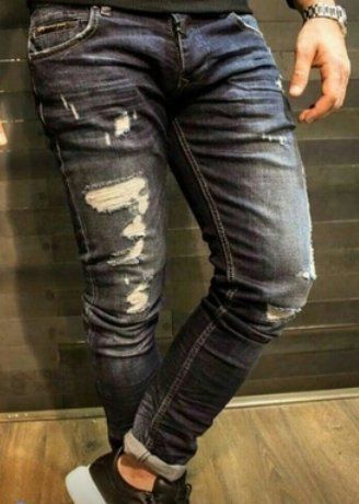 branded torn jeans