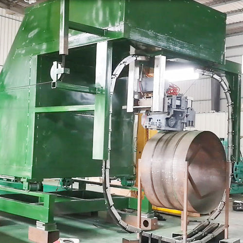 Red Automatic Steel Strapping Machine For Horizontal Bundling Of Steel Coils