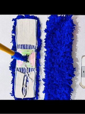 Dry Mop - 18 Inch Size, 4 Foot Lightweight Rod | Easy to Use for Achieving Impeccable Cleanliness