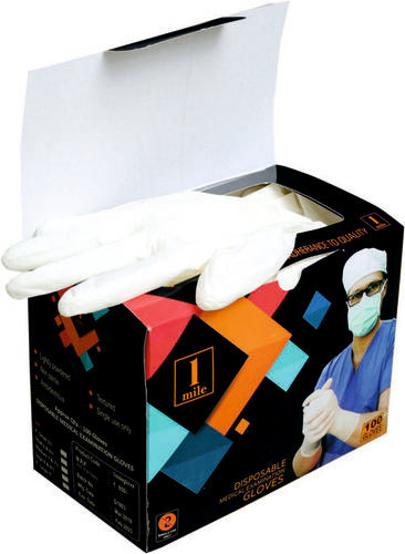 1Mile Healthcare Disposable Examination Gloves "L" Size {Pack of 100}