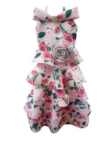 Girls Partywear Floral Gown