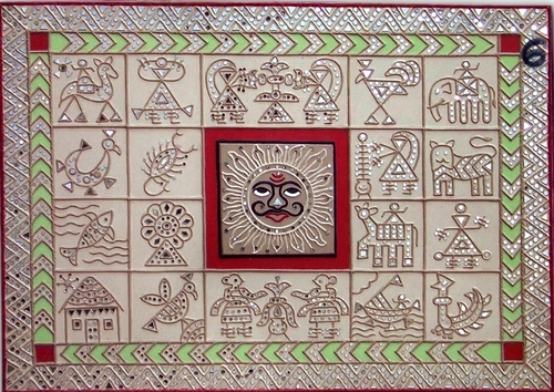 Designer Mud Work Lippan Art Frame