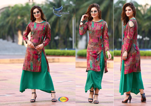 Designer Printed Ladies Kurti Decoration Material: Cloths