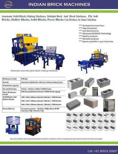 Industrial Hollow Block Machine Voltage: 415 Volt (V)