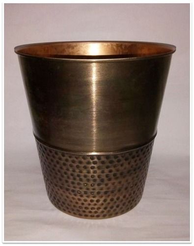 Iron Planting Pot In Copper Finish