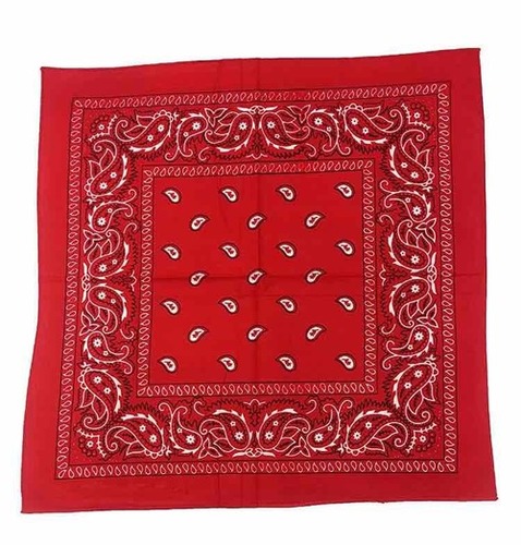 Printed Red Fancy And Trendy Cotton Bandana And Face Mask