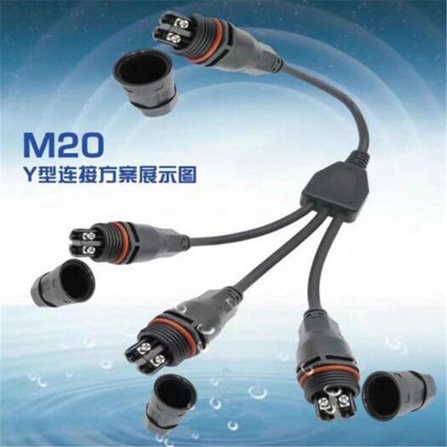 Black Aohua Waterproof Cable Led Electrical Connector