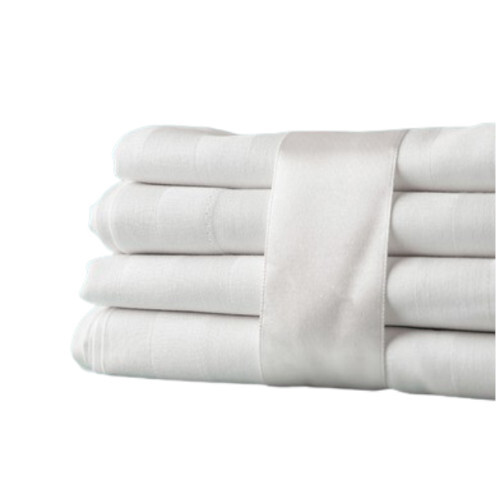 300 TC White Cotton Satin Bedsheet for Boutique and Luxury Hotels