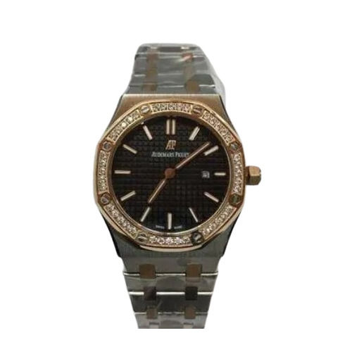 Royal Oak Dual Diamond Black Womens Watch (Audemars Piguet) Color Of Band: Rose Gold