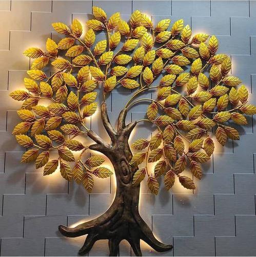 Iron Painted Tree Wall Hanging with LED