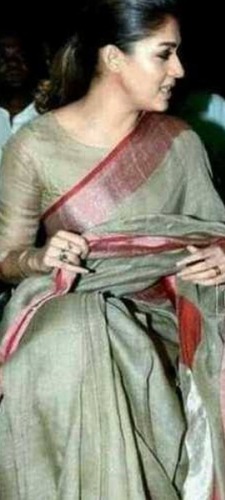 Linen Sarees With Matching Blouse