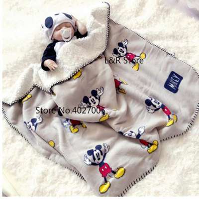 Disney Cartoon Mickey Mouse Four Seasons Thicken Super Soft Fleece Kids Cloud Blanket Age Group: Babies