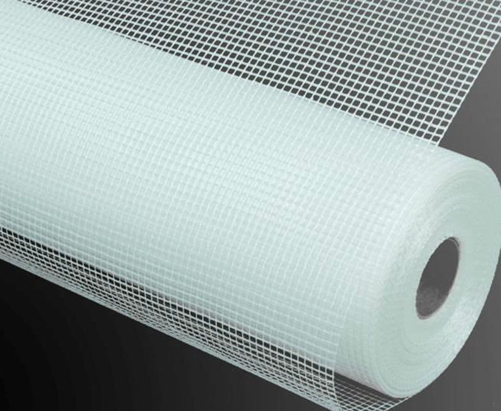 Latex Coated White 5X5 Fiberglass Mesh For Internal Or External Wall Insulation Height: 1  Meter (M)