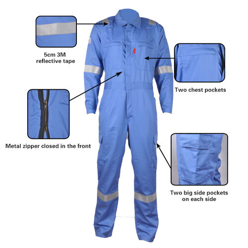 Cotton Offshore Coverall For Oil And Gas Company Workers