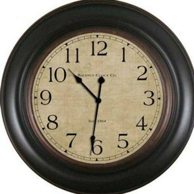 Brown Antique Wood Wall Clock 