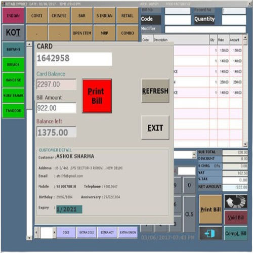 Food Court And Canteen Smart Card Pos Software