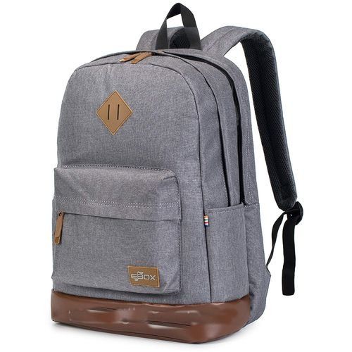 Grey Unisex 2 Layer Water Resistant Travel Hiking Laptop Backpack