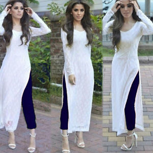 plain white kurtis