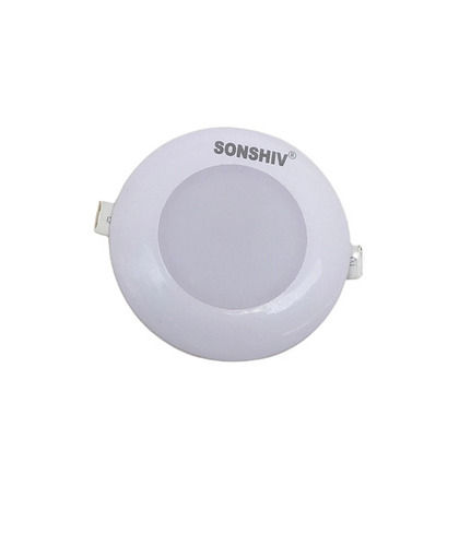 Plain Round Shape 3W Deep Light with Cool White Day Light