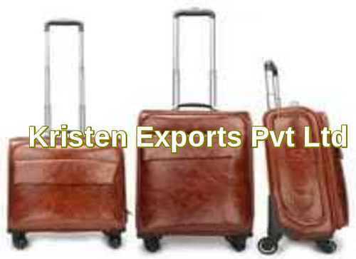 shree leather trolley bag