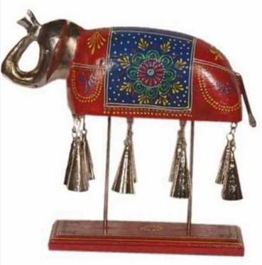 Hand Painted Iron Elephant