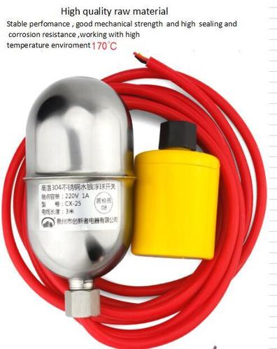 High Temperature Stainless Steel Mercury Float Switch Max. Current: 220 Volt (V)