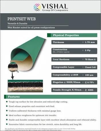 Printset Web Rubber Printing Blanket for Man Roland Machine