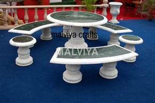 Marble Garden Bench