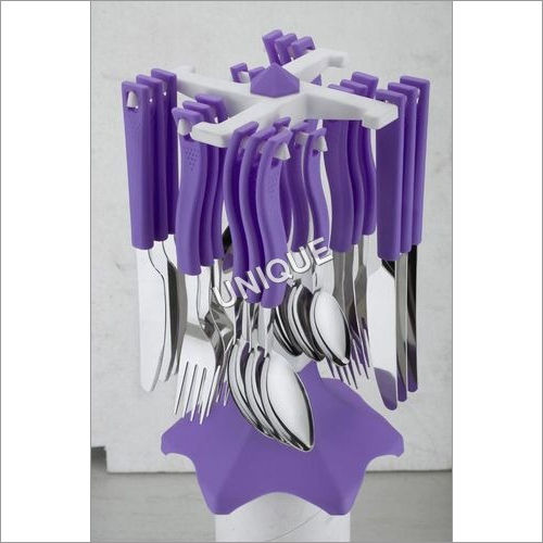 Color Plastic Handle Cutlery Set