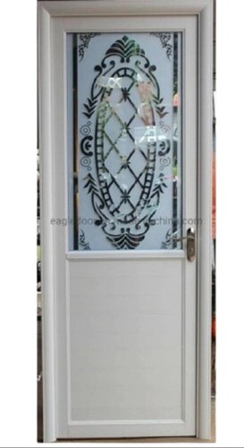 Aluminium Bathroom Door - Color: White