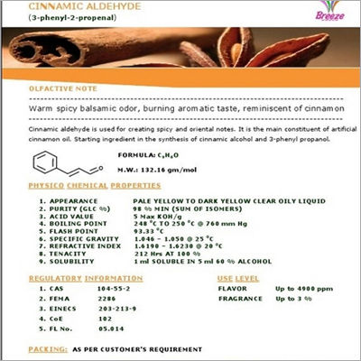 CINNAMIC ALDEHYDE