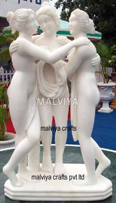 White Marble Lady Statues