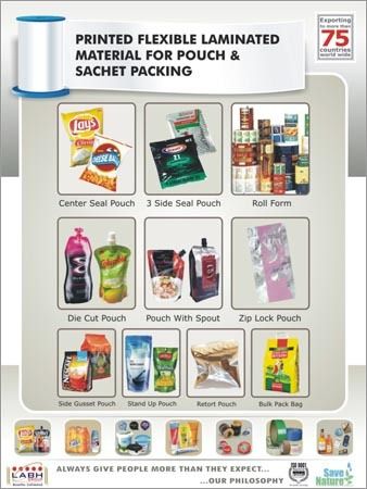 Printed & Unprinted Felxible Laminated Material for Pouches & Sachet Packing