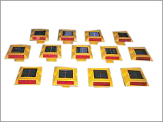 Solar Road Studd - Plastic Material | Double-Sided LED with Automatic On/Off Feature, Red/Yellow Color Options, Up to 3 Days Battery Backup, Constant Glow and Flashing Modes