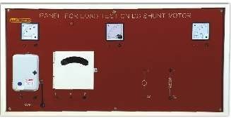 Panal For load test on DC Shunt motor