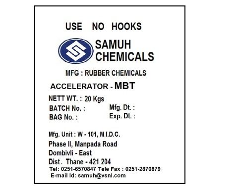 Accelerator MBT - Light Yellowish Powder, Non Staining & Easily Soluble in Ethanol and Ethyl Acetate