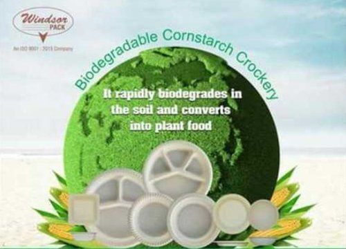 Eco Friendly Corn Starch Disposable Plates