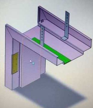 Silver Fire Rated Steel Door Frame