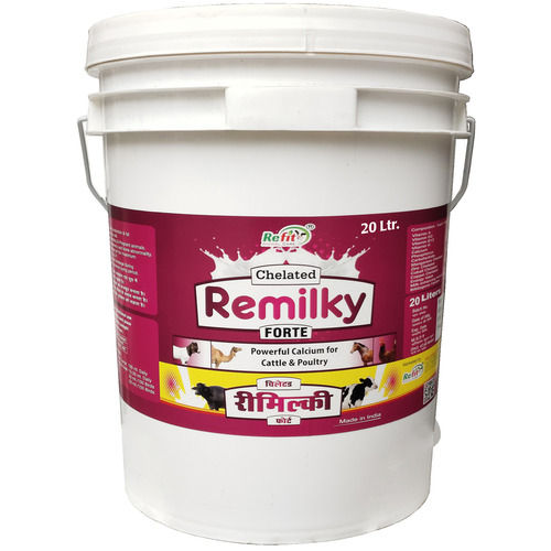 जानवरों के लिए चेलेटेड कैल्शियम (Remilky Forte 20 Ltr। बाल्टी)