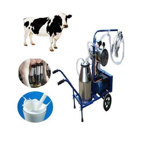 Automatic Mobile Milking Machine - Color: Blue