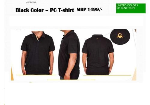 Benetton Black Polo T-Shirt