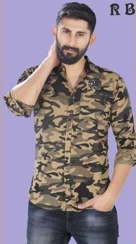 Army Look Mens Casual Shirt